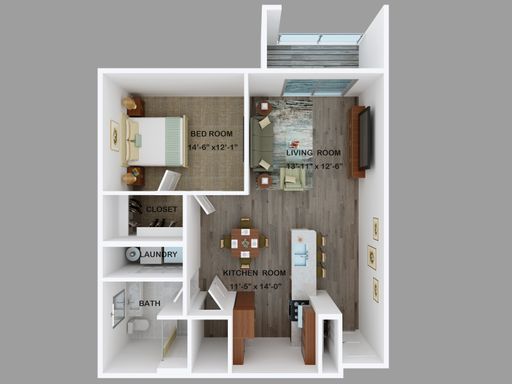 Large 1 bedroom 1 bathroom Apartment with 2 walk in closets. A MUST SEE! – photo 1