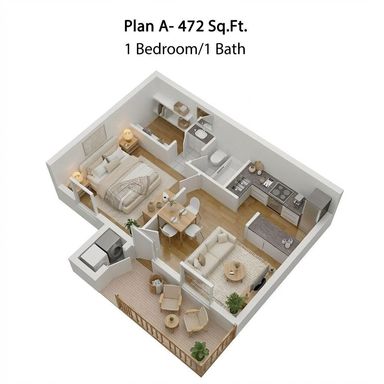 1 Mes Gratis en Apartamento de 1 Recámara Renovado con Iluminación LED – photo 1