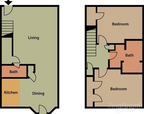 Huge Two Bedroom Townhome-End Unit's Image