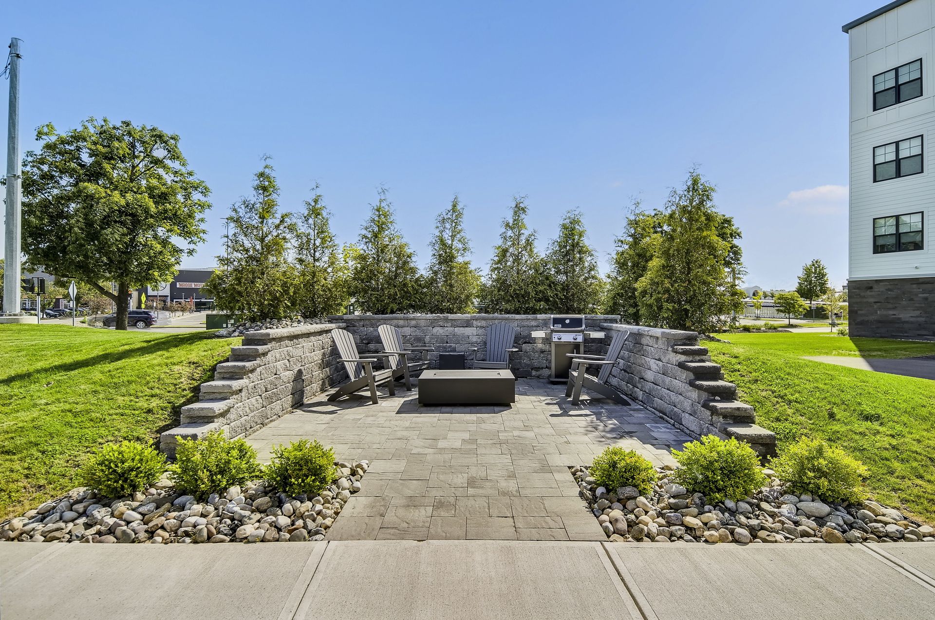Grill area at Ready for Fall! New, Luxury Two Bedroom Flat in Guilderland!