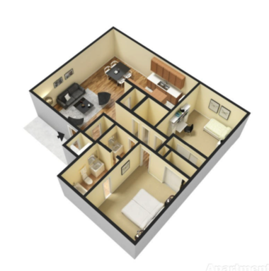 2 bed/1.5 bath – photo 1