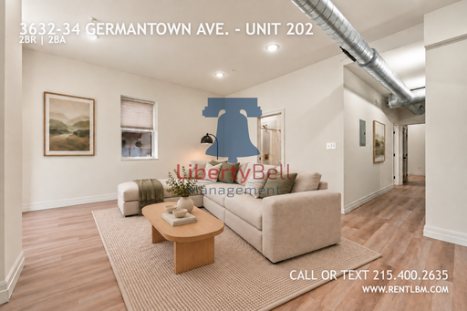 2 Bedroom Apartment – 3632-34 Germantown Ave. - Unit 202, Philadelphia, PA 19140