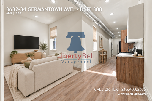3 Bedroom Apartment – 3632-34 Germantown Ave. - Unit 308, Philadelphia, PA 19140