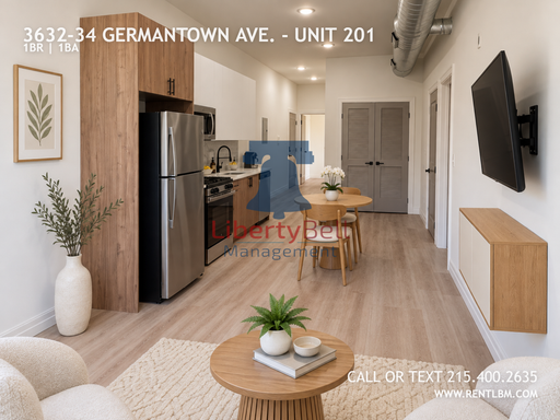 1 Bedroom Apartment – 3632-34 Germantown Ave. - Unit 201, Philadelphia, PA 19140