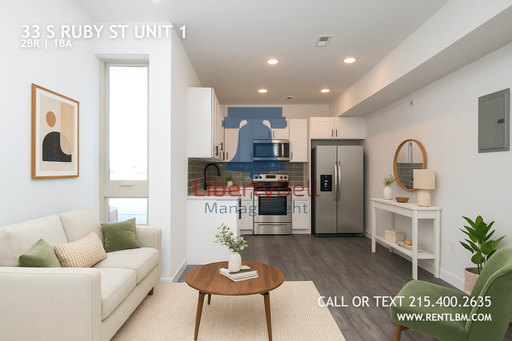 2 Bedroom Apartment – 33 S RUBY ST, UNIT 1, PHILADELPHIA, PA 19139-3322