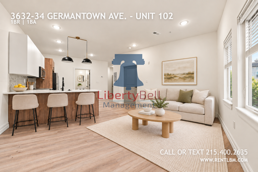 1 Bedroom Apartment – 3632-34 Germantown Ave. - Unit 102, Philadelphia, PA 19140