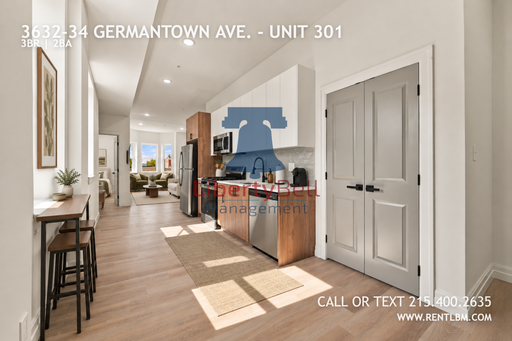 3 Bedroom Apartment – 3632-34 Germantown Ave. - Unit 301, Philadelphia, PA 19140