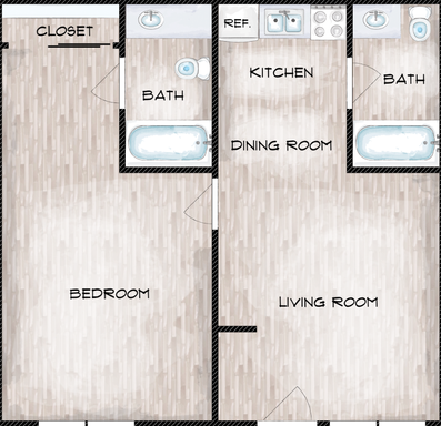 One Bedroom- A – photo 1