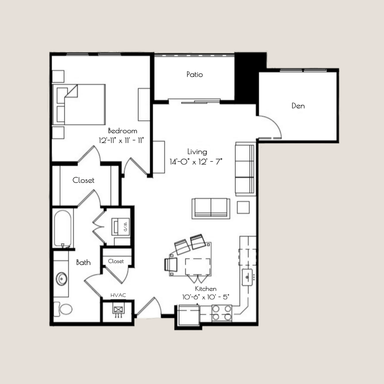 Top Floor 1 Bed + Den / 1 Bath on Madison's West Side – photo 1