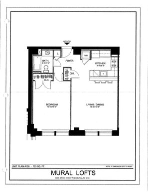 1 Bedroom Rental – 523 N Broad St, 108, Philadelphia, PA 19123