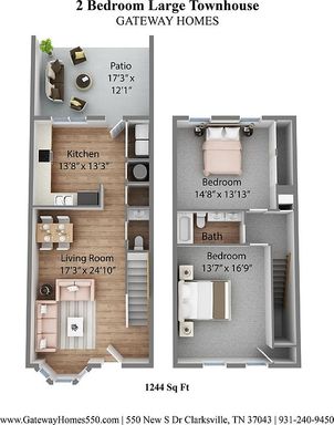 2 Bedroom 1.5 Bathroom Townhouse Located in the Upscale area of Sango (Clarksville, TN)'s Image