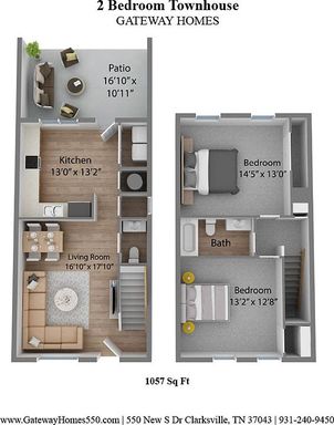 2 Bed 1.5 Bath townhouse Located in the Upscale area of Sango (Clarksville, TN)'s Image