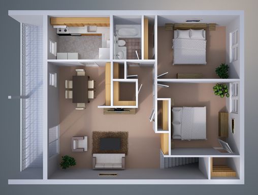 Two-Bedroom Classic Style Apartment on the Second Floor – photo 1