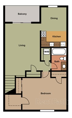 One Bedroom Classic Style Apartment on the Second Floor