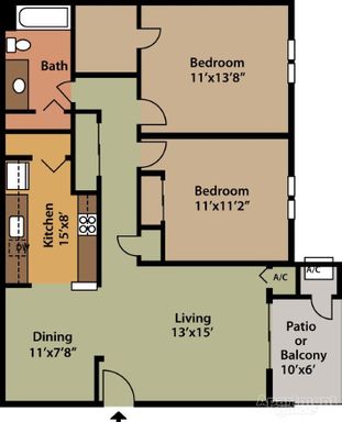 Two Bedroom Contemporary Style Apartment on First Floor – photo 1