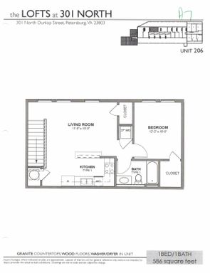 301 NORTH - 301 North Dunlop St., Petersburg - Apt # 206 – photo 1