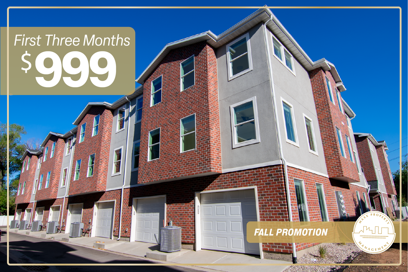 $999/Month For the First 3 Months! Brand-New 3-Story Payton Townhomes – Villas at the Pointe