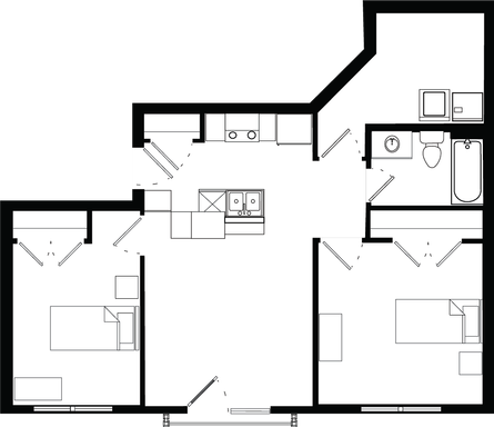 Second-Floor 2-Bedroom, 1-Bathroom Apartment with Elevated Views, Open Living Area, Smart-Home Technology, and Private Parking at The Flats at Laguna Farms – Nampa, Idaho