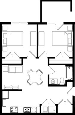 Spacious 2-Bedroom, 1-Bathroom Apartment with Contemporary Layout, In-Home Laundry, Smart-Home Package, and Access to Resort-Style Amenities at The Flats at Laguna Farms in Nampa