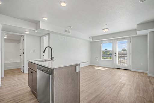 Second-Floor 2-Bedroom, 1-Bathroom Apartment with Elevated Views, Open Living Area, and Smart-Home Technology at The Flats at Laguna Farms – Nampa, Idaho