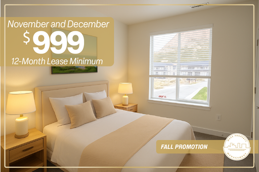 Harmony Ridge – Spacious 3-Bed, 2-Bath Condos in Mapleton | $999 for November and December with a 12-month lease minimum requirement!