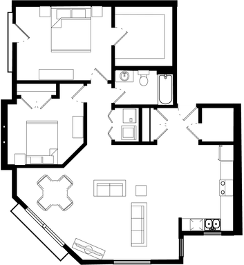 Comfortable 2-Bedroom, 1-Bathroom Apartment with Efficient Floor Plan, Smart-Home Features, Attached Garage, and Easy Freeway Access at The Flats at Laguna Farms in North Nampa