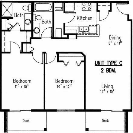 Middleton Apartment: 9201 Waterside Street