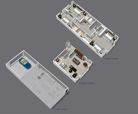 Unfurnished Spacious 3 Bedroom/3.5 Bath Residence