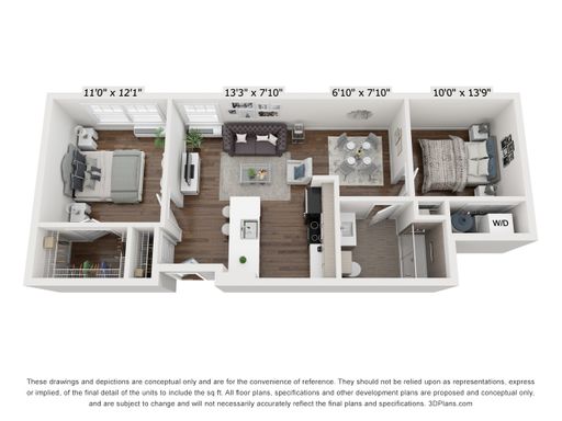 Two Bedroom with One Bathroom – photo 1