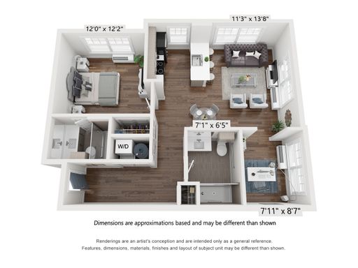 One Bedroom with Den and Two Bathrooms – photo 1