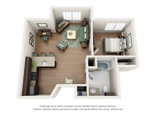 1 Bedroom/1 Bathroom – photo 1