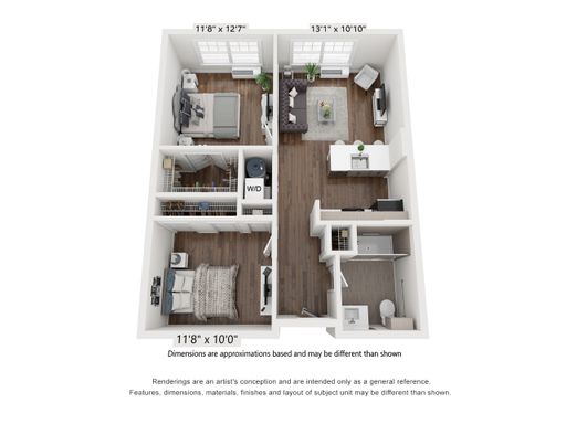 Two Bedroom with One Bathroom – photo 1