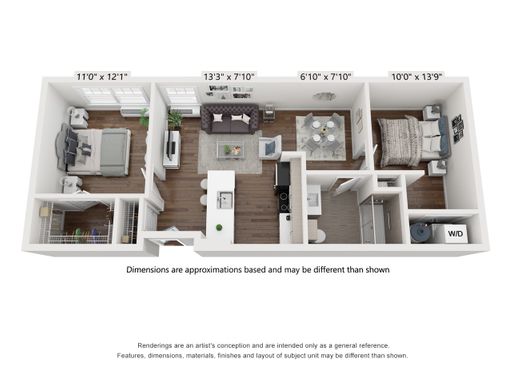 Two Bedroom with One Bathroom – photo 1