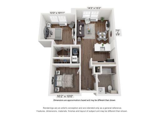 Two Bedroom with One Bathroom – photo 1