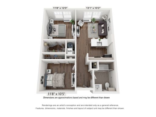Two Bedroom with One Bathroom – photo 1