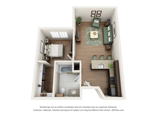 1 Bedroom/1 Bathroom
