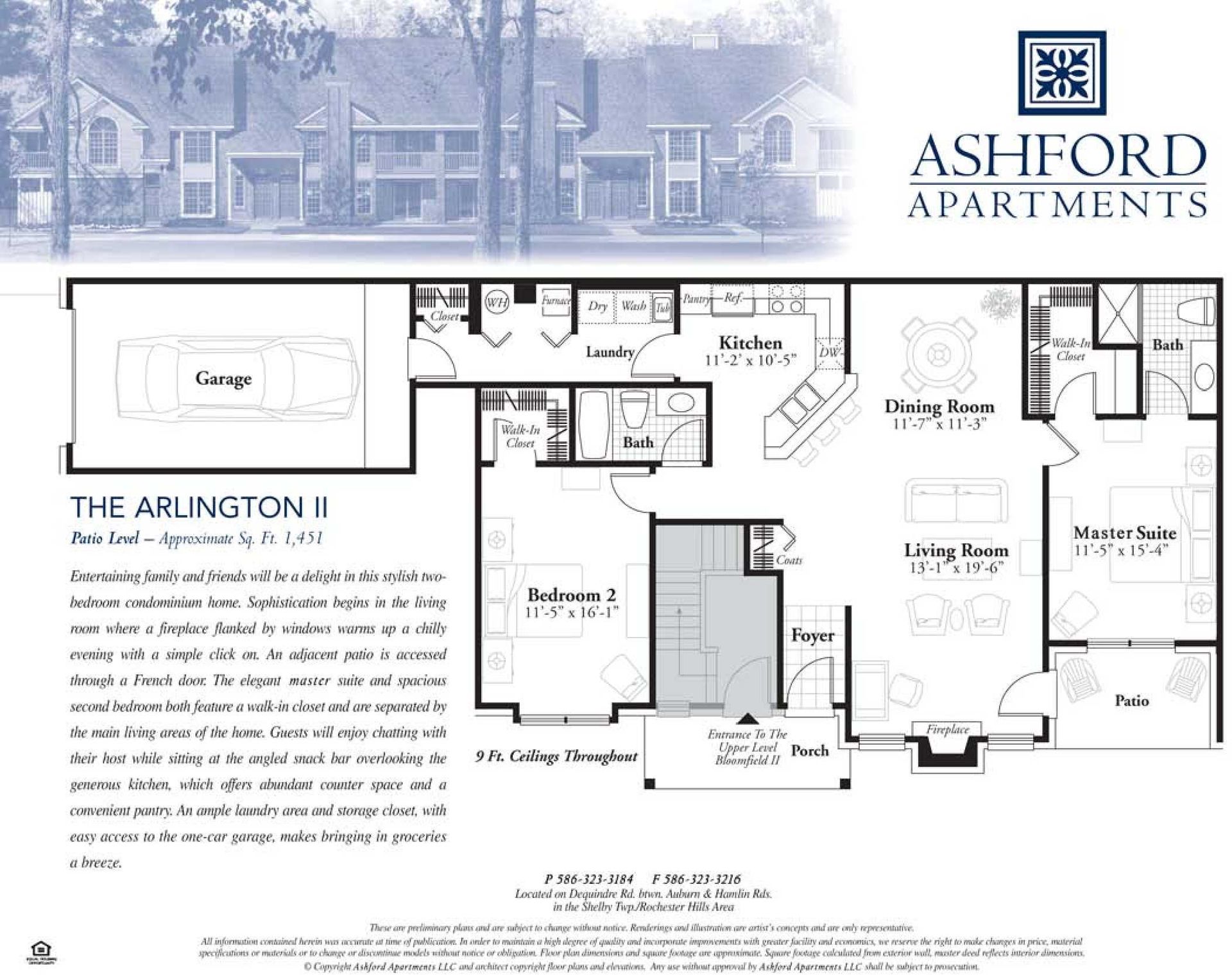 Shelby Township Apartment: 2427 Partridge Drive