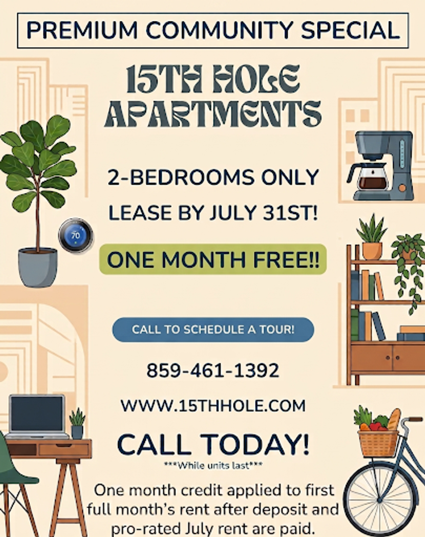 Georgetown Apartment: 105 Juniper Path