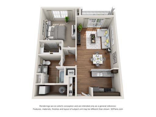 Apply Now! Contemporary and Elegant 1 BR/1 BA Apartment