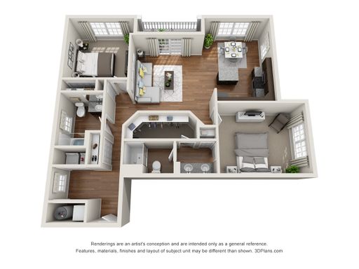 Apply Now! Contemporary & Elegant 2 BR/2 BA Apartment – photo 1