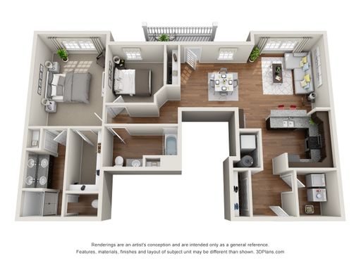 Apply Now! Contemporary & Elegant 2 BR/2 BA Apartment