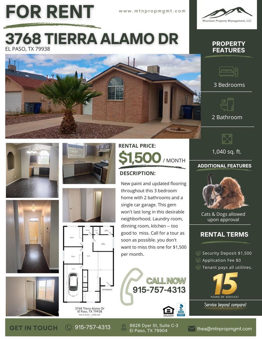 El Paso House: 3768 Tierra Alamo