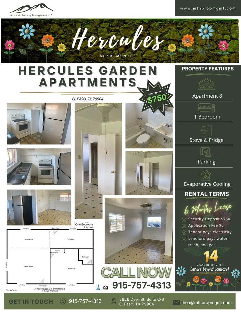 El Paso Apartment: 4908 Hercules