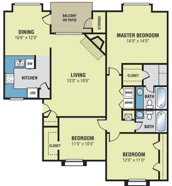 Three Bedroom 2 Bathroom – photo 1