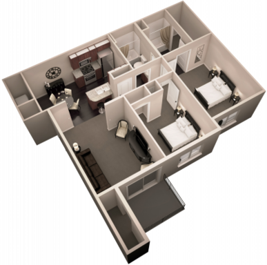 2 Bed 2 Bath