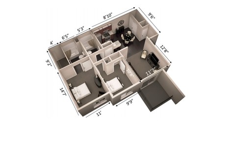 Legacy Village 2 Bed 2 Bath