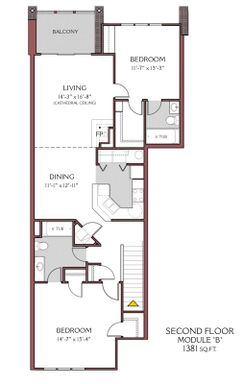 2 Bed/2 Bath - B (2nd floor) with Wood Floors – photo 1