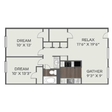 2 Bedroom Apartment – 6668 Mt Zion Blvd, H102, Morrow, GA 30260