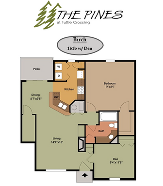 Birch - 1 Bedroom / 1 Bath with Den - Upstairs – photo 1
