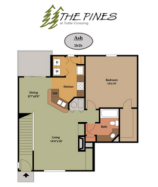 Ash 1 Bedroom / 1 Bath Garden Upstairs – photo 1